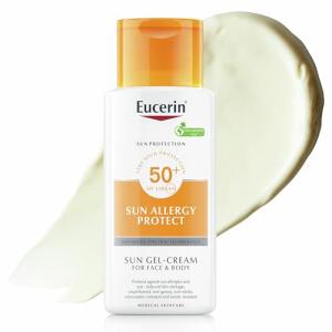 Eucerin Sun Allergy Protect Sun Cream Gel SPF 50 150ml, Face and Body Sunscreen for Allergy-Prone Skin, Advanced Protection with UVA/UVB Filter, For Face and Body