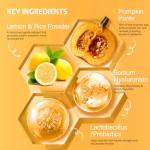 Pumpkin Enzyme Mask, Brightening Exfoliating Facial Mask For Dead Skin,Dullness Dark Spots, Uneven Skin Tone,Large Pores and Brightens Skin, Enzyme Exfoliant for Face, 100g