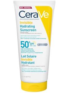 CeraVe Invisible Hydrating Sunscreen SPF50 for body skin care, for dry skin and very dry skin, sun cream body lotion for skin hydration and protection with 3 essential ceramides, 177ml