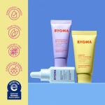 BYOMA So Bright Set - Barrier Repair Skincare Set for Brighter Skin (30ml, 15ml, 15ml) Creamy Jelly Cleanser, Brightening Face Serum and Ceramide Face Moisturiser - Alcohol Free