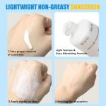 Sunscreen SPF 50 for Face & Body - Lightweight Hydrating SPF 50 Face Moisturiser, Broad-Spectrum UVA & UVB Protection, Non-Greasy Daily Sun Cream, 80ml