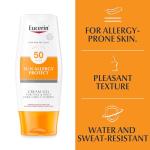 Eucerin Sun Allergy Protect Sun Cream Gel SPF 50 150ml, Face and Body Sunscreen for Allergy-Prone Skin, Advanced Protection with UVA/UVB Filter, For Face and Body