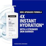 Neutrogena Norwegian Formula Deep Moisture Hypoallergenic Body Lotion (1x 400ml), Fragrance-Free Hypoallergenic Body Moisturiser for Sensitive and Dry Skin, Provides 48-Hour Moisturisation