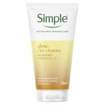 Simple Protect 'N' Glow Express Glow Clay Polish Cleanser leaves skin naturally glowing for expert facial skin care 150 ml