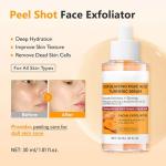 2Pcs Peel Shot Glow Turmeric Serum + Body Exfoliator Solution, Soft Exfoliating Body & Face Peel for Smooth, Glowing Skin, Improve Uneven Skin Tone and Exfoliate