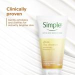Simple Protect 'N' Glow Express Glow Clay Polish Cleanser leaves skin naturally glowing for expert facial skin care 150 ml