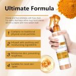 2Pcs Peel Shot Glow Turmeric Serum + Body Exfoliator Solution, Soft Exfoliating Body & Face Peel for Smooth, Glowing Skin, Improve Uneven Skin Tone and Exfoliate