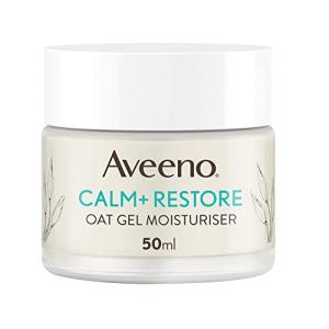 Aveeno Face Calm+Restore Oat Gel Moisturiser (1x 50ml), Face Moisturiser to Instantly Soothe and Replenish the Skin's Moisture Barrier, Intensely Nourishing Day Cream, Suitable for Sensitive Skin