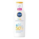 NIVEA SUN Kids Protect & Sensitive Sun Lotion (200ml) Sunscreen with SPF 50+, Kids Suncream for Sensitive Skin, Immediately Protects Against Sun Exposure