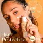Hawaiian Tropic Hydrating Protection Face Sunscreen SPF 30 UVA plus UVB Protection, 50 ml, 12-Hour Moisturisation, Make Up Compatible, Water Resistant, Vegan