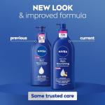 NIVEA Rich Nourishing Body Lotion (625ml), Rich 72H Hydration Moisturiser for Dry Skin Made with Deep Moisture Serum and Almond Oil, Extra Large NIVEA Body Lotion
