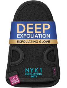 DEEP Exfoliation Body Exfoliator Mitt for Dead Skin Removal (1 Glove) NYK1 Exfolimitt Exfoliating Glove for Smooth, Healthy & Glowing Skin - Washable, Quick-Drying & Gentle On Skin