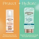 Hawaiian Tropic Hydrating Protection Face Sunscreen SPF 30 UVA plus UVB Protection, 50 ml, 12-Hour Moisturisation, Make Up Compatible, Water Resistant, Vegan