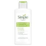 Simple Kind to Skin Hydrating Light Moisturiser Skin Care Product with Pro-Vitamins B5 and E for 12-Hour Moisturisation 125 ml