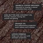 UpCircle Coffee Face Scrub - Citrus Blend For Normal + Dry Skin 100ml - Shea Butter, Coconut + Rosehip Oil - Natural, Vegan Face Exfoliator For Soft, Smooth Skin