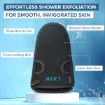 DEEP Exfoliation Body Exfoliator Mitt for Dead Skin Removal (1 Glove) NYK1 Exfolimitt Exfoliating Glove for Smooth, Healthy & Glowing Skin - Washable, Quick-Drying & Gentle On Skin
