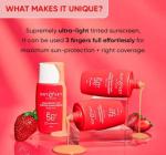 Dot & Key Strawberry Dew Tinted Sunscreen SPF 50 PA with Niacinamide & Hyaluronic Acid, available in Porcelain Light - (01) shade, 50ml for sun protection and hydration.