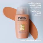 ISDIN Fusion Water MAGIC Color Medium SPF 50 - Tinted Facial Sunscreen - Natural Coverage & Evens Skin Tone - Oil-Free, Does Not Sting Eyes, 50ml
