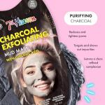 7th Heaven Charcoal Mud Face Mask with Glycolic Acid - Exfoliating - All Skin Types