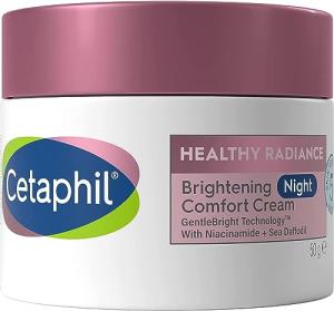 Cetaphil Night Cream, 50g, Healthy Radiance Face Brightening Moisturiser For Hyperpigmentation, With Niacinamide