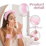 Spa Headband and Wristband Set for Women