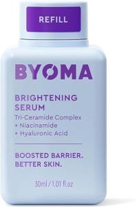 BYOMA Brightening Serum Refill (30ml) Brightening and Hydrating Face Serum with Hyaluronic Acid, Niacinamide and Ceramides for a Glowing and Radiant Skin