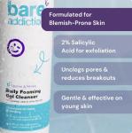 Bare Addiction 150ml Daily Skincare Foaming Gel Cleanser for Deep Cleansing and Reducing Excess Oil Spots Redness and Blocked Pores