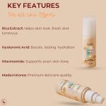 SOQU Moisturising Rice Serum for Face, Moisturising and Brightening Formula with Niacinamide and Hyaluronic Acid for Radiant Skin, 50 ml, Made in Korea (50 ml