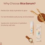 SOQU Moisturising Rice Serum for Face, Moisturising and Brightening Formula with Niacinamide and Hyaluronic Acid for Radiant Skin, 50 ml, Made in Korea (50 ml