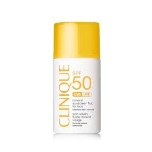 Clinique SPF 50 Mineral Sunscreen Fluid For Face | Safe For Sensitive Skin | Lightweight, Oil-Free SPF Face Lotion