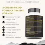 Ancestral Supplements Mofo, Supplements for Men Support Testosterone Levels and Overall Men's Health and Wellness, Non-GMO Grass Fed Beef Organ Supplement with Liver, No Fillers, 180 Capsules