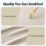 Beige Waterproof Linen Tablecloth for Outdoor Dining