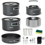 17-Piece Camping Cookware Set with Kettle