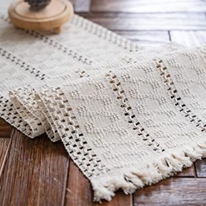 Alynsehom Boho Macrame Table Runner with Tassels