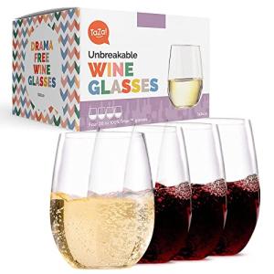 Unbreakable 20oz Stemless Outdoor Wine Glasses Set