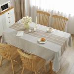 Waterproof Cotton Linen Tablecloth for Rectangle Tables