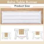 Alynsehom Boho Macrame Table Runner with Tassels