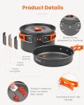 21-Piece Lightweight Camping Cookware Set for 2