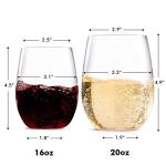 Unbreakable 20oz Stemless Outdoor Wine Glasses Set