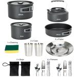 17-Piece Camping Cookware Set with Kettle