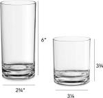 Unbreakable Acrylic Drinkware Set of 16