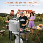 Electactic 2-Burner Propane Grill with Cast Iron Pan