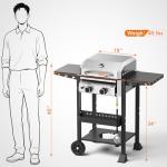 Electactic 2-Burner Propane Grill with Cast Iron Pan