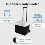 30QT Portable Wheeled Cooler for Outdoor Fun