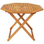 Meranti Wood Folding Outdoor Dining Table with Umbrella