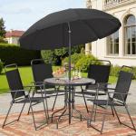 Shintenchi 6-Piece Patio Dining Set with Umbrella