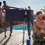 Giantex 80 Quart Rattan Rolling Cooler Cart