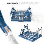 VINGLI 4 Ft Folding Picnic Table Set with Umbrella