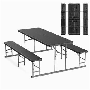 VINGLI Portable Folding Picnic Table and Bench Set