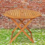 Meranti Wood Folding Outdoor Dining Table with Umbrella